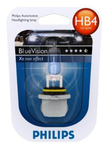 Галогенные лампы Philips HB4 Blue Vision (4000K) (1шт.) Галогенные лампы Philips HB4 Blue Vision (4000K) (1шт.)