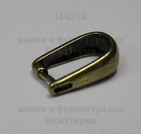 Держатель кулона - простая петелька 10х6 мм (цвет - античная бронза) ()