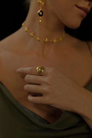 Кольцо Вселенная, серебро 925, позолота 18k 3