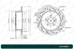 Диск тормозной перфорированный G-brake GFR-01751R правый