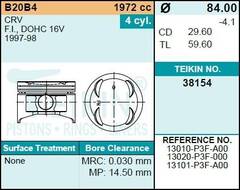 Поршень двигателя TEIKIN 38154 STD (4шт/упак)
