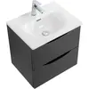 BelBagno MARINO-CER-MINI-600-2C-SO-NL-P База под раковину подвесная с двумя выкатными ящиками, Nero Lucido, 596x390x500
