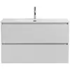 BelBagno UNO-1200-2C-SO-BO База под раковину подвесная с фрезерованными ручками по всей длине фасада с двумя выкатн. ящ., Bianco Opaco, 1200x455x608
