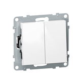 Переключатель двухклавишный - Legrand SUNO - 10АХ 250В безвинтовые зажимы - Белый — фото 7