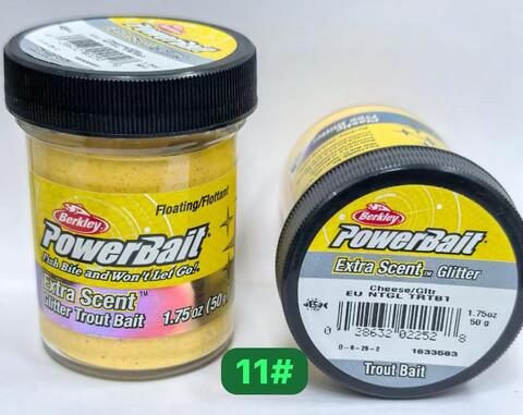 Паста Berkley EXTRA SCENT TRTBT 50G CHEESE GLITTER 1633583 (СЫР) натуральный-сырный с блёстками 6шт/уп (#11)