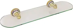 Fixsen Bogema Gold FX-78503G Полка стеклянная, цвет: золото, белый фото