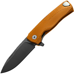 Фото Нож складной LionSteel ROK A OB, сталь Black (Mil Spec) Finish Böhler M390, рукоять алюминий, оранжевый