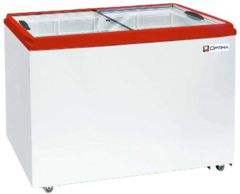 Ларь морозильный OPTILINE 400Е PRIME ( с гнутым стеклом ) (1320х665х885h, кВт.ч./сут 2,3)