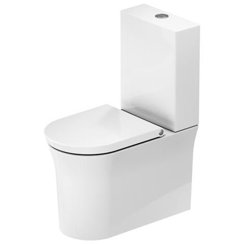 Duravit White Tulip 21970900001 Моноблок 370x650 мм, безободковый, слив универсальный, с WonderGliss, цвет: белый