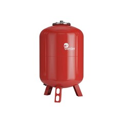 Бак расширительный для отопления WESTER WRV top объём 200л, DN 32, PN 10, вертикальный, резьбовое-ВР, G-1 1/4'', с опорами, красный, Россия