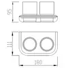 Abber Nord AA1557 Стакан двойной для зубных щеток, цвет: хром
