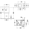 Duravit White Tulip 21970900001 Моноблок 370x650 мм, безободковый, слив универсальный, с WonderGliss, цвет: белый