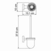 WasserKRAFT Lippe K-6527 Туалетный ершик, цвет: хром