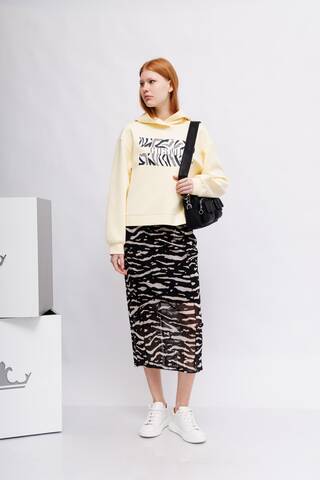 Marc Cain Sports Юбка-карандаш из сетки в тигровый узор