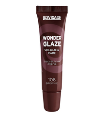 LuxVisage Блеск-бальзам для губ WONDER GLAZE volume & care 106 Brownie