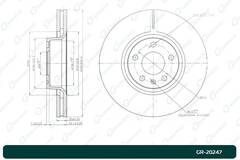 Диск тормозной вентилируемый G-brake  GR-20247