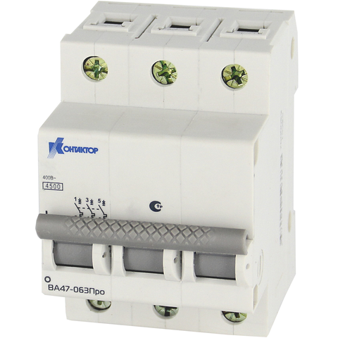 ВА Контактор (Legrand) ВА47-063Про, 3P, 63A, Icu-4,5kA, х-ка С