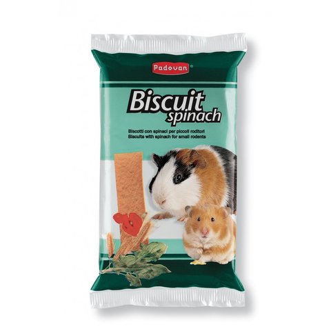 Padovan Лакомство BISCUIT Spinach бисквиты со шпинатом для грызунов 30г