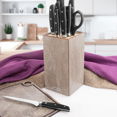 Подставка для ножей кухонных 24х12см, эвора бежевая ComposeEat арт.PDN120403KL6