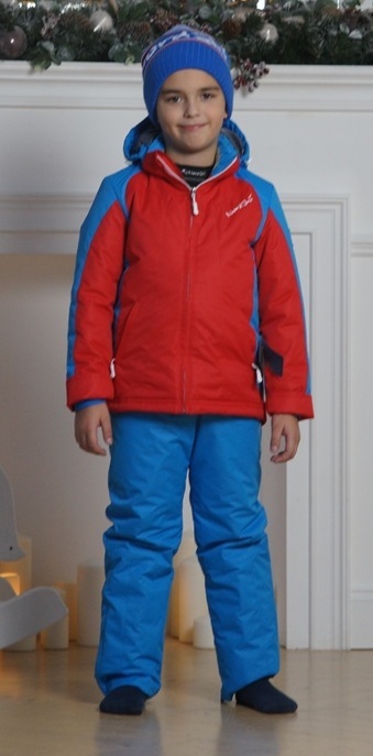 Nordski National Kids детский прогулочный костюм  красный