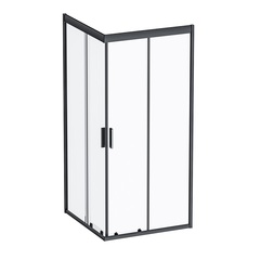 Am.Pm W90G-403-090BT Душевое ограждение Gem Square Slide 90x90 стекло прозрачное, профиль черный матовый, фото