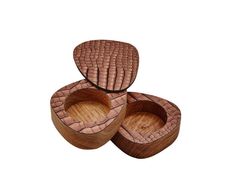 Набор солонка/перечница фигурная 8х10х3см LindDNA CROCO cognac 9858