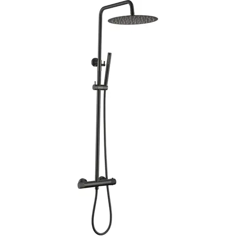 Boheme 468-T-2-SGM Стойка для душа с термостатом UNO Shine Gun Metall без излива