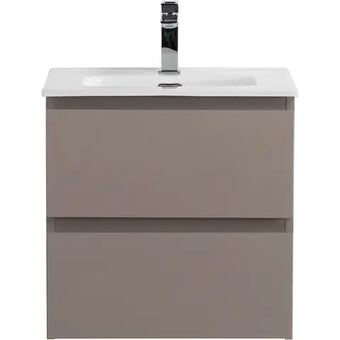 BelBagno KRAFT 39-500/390-2C-SO-СO База под раковину подвесная с фрезерованными ручками по всей длине фасада с 2 выкатн. ящ.,Бежевый Мат.,500x395x500