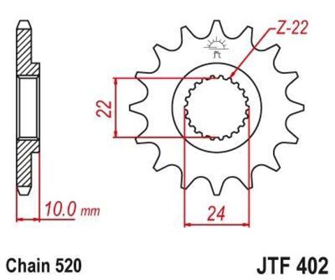 Звезда ведущая JTF402 16RB