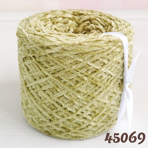 Велюр бобинный 450м/100гр (3мм) 45069, Зеленая олива