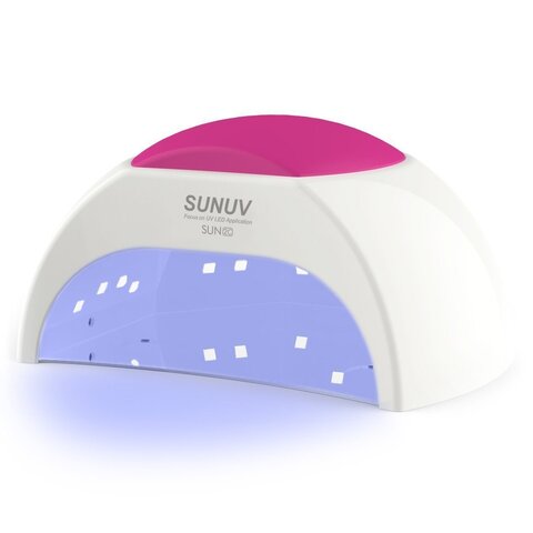 Лампа для маникюра SUNUV Sun 2C мощная гибридная уф лэд для ногтей и гель-лака, белая, 48W