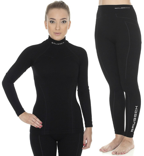 Brubeck Wool Merino женский комплект термобелья черный - 2