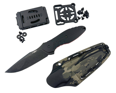 Тактический нож N.C. Custom Talion blackwash сталь VG-10, рукоять Black/Red G10, NCC150