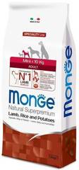 Сухой корм Monge Dog Speciality Line Monoprotein Mini для взрослых собак мелких пород, из ягненка с рисом и картофелем 15 кг