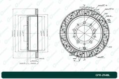 Диск тормозной перфорированный вентилируемый G-brake GFR-21148L левый