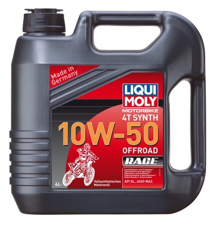 Моторное масло Liqui Moly Motorbike 4T Synth Offroad Race 10W50 синтетическое 4л