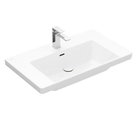 Villeroy&Boch Subway 3.0 4A708001 Раковина для установки на тумбу 80x47, с 1 отв. под смеситель, с переливом, цвет: альпийский белый
