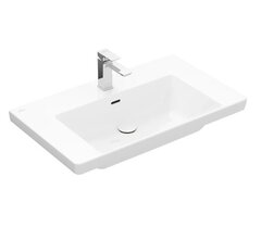 Villeroy&Boch Subway 3.0 4A708001 Раковина для установки на тумбу 80x47, с 1 отв. под смеситель, с переливом, цвет: альпийский белый фото