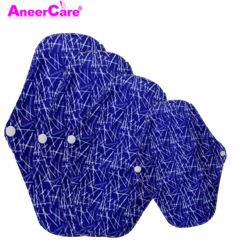 Набор прокладок многоразовых AneerCare принт синий S, M, L, XL