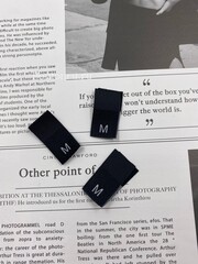 Размерник черный "M" 14 мм