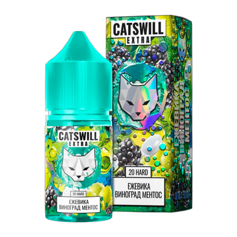 Жидкость CATSWILL EXTRA Salt 2% HARD 30 ml - Ежевика Виноград Ментос