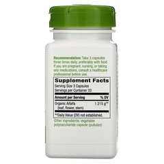 Nature's Way, Alfalfa, 1,215 mg, 100 Vegan Capsules