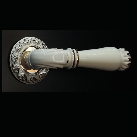 Ручка раздельная ALEMAR A8230-20 CREAM PAINT GP/CREAM CERAMIC золото/беж.керамика