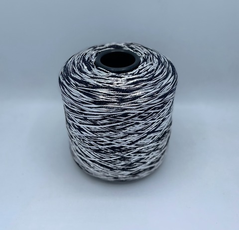 Luxury Production by Ri.Go (пр.Италия), art-Emporium, 180м/100гр, 90%Меринос,8%Полиэстер(фольга), 2%Полиамид , цвет-Черно-синий+серебро(154/624) ,арт.32228