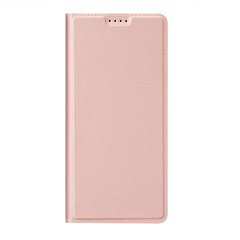 Чехол книжка из PU кожи розового цвета от Dux Ducis для Xiaomi Redmi Note 14 Pro 4G, серия Skin Pro Series Case