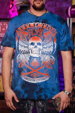 Affliction | Футболка мужская American Customs Winged Luck A12260 перед