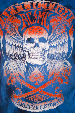 Affliction | Футболка мужская American Customs Winged Luck A12260 принт спереди
