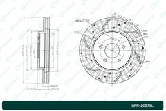 Диск тормозной перфорированный вентилируемый G-brake GFR-20879L левый