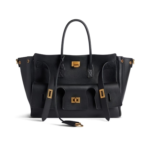 Сумка BALENCIAGA Bel Air Carry All Bag черный/золото