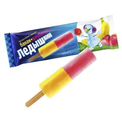 Фруктовый лед ЛЕДЫШКИН Банан-клубника 60 гр.